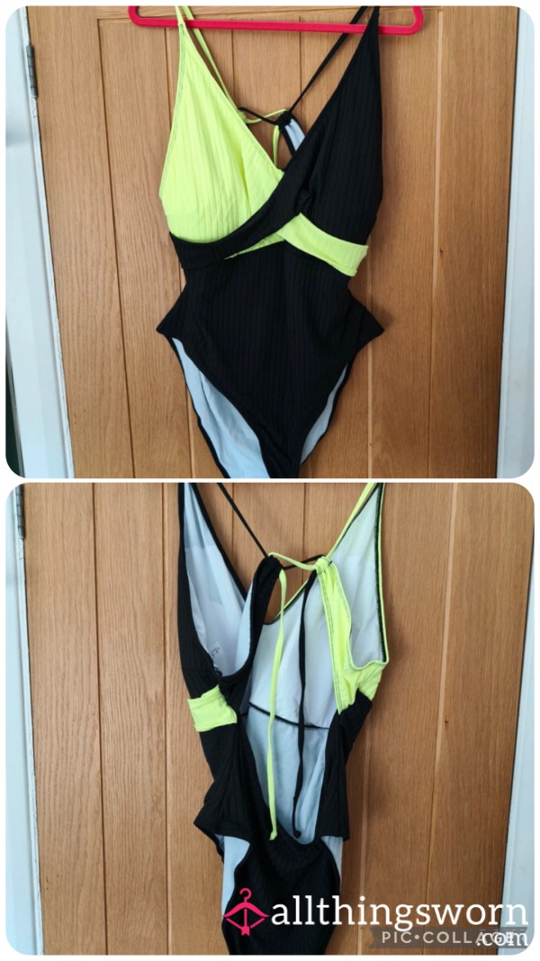 Black And Neon Green One Piece Costume