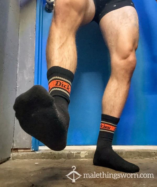 Black And Orange D*ckies Socks