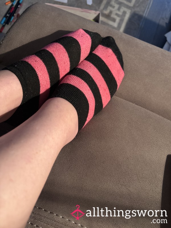 Black And Pink Socks