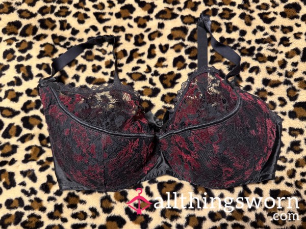 Black And Red Lace Bra