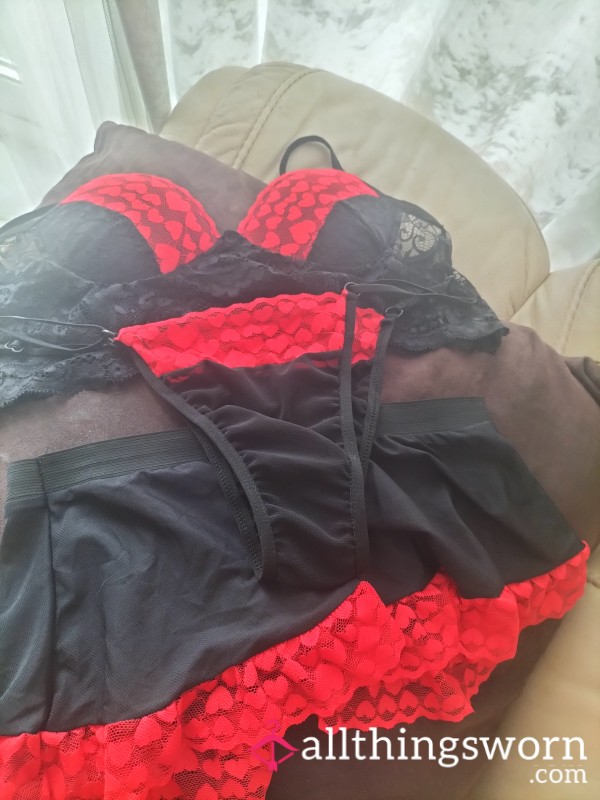 Black And Red Lingerie