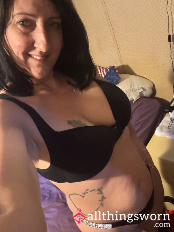 Black And Sequin Worn Panties