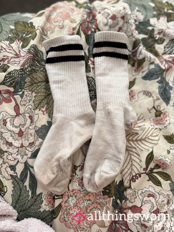 Black And White Crew Socks