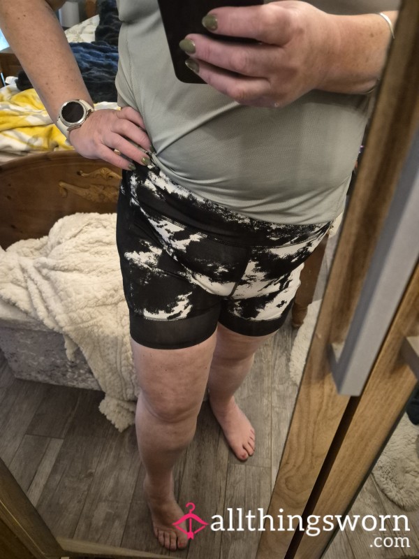 Black And White Gym Shorts