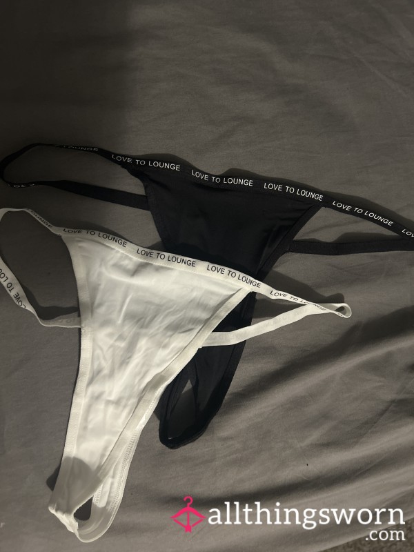 Black And White Love To Lounge G String