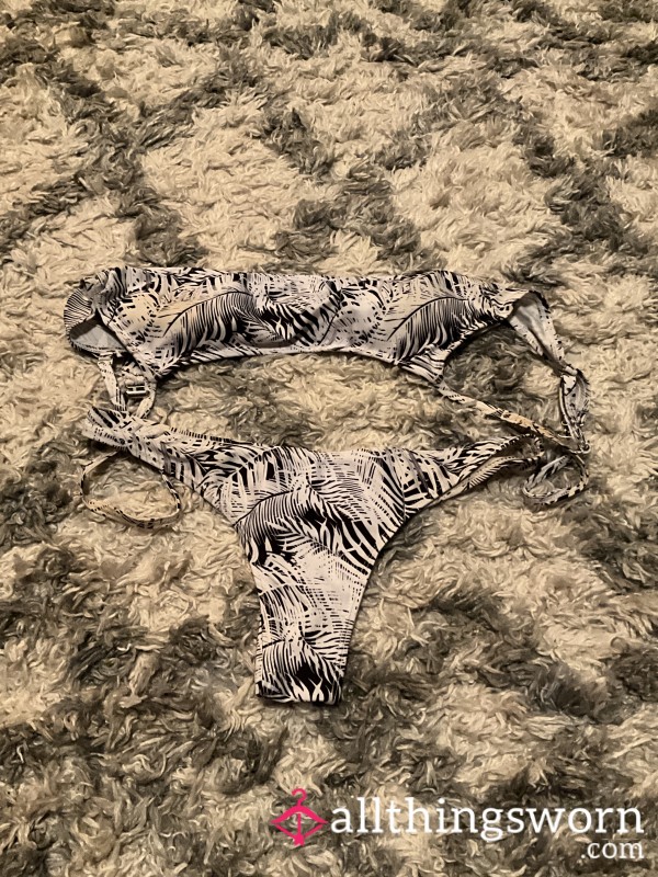 Black And White Palm Tree Bikini For You