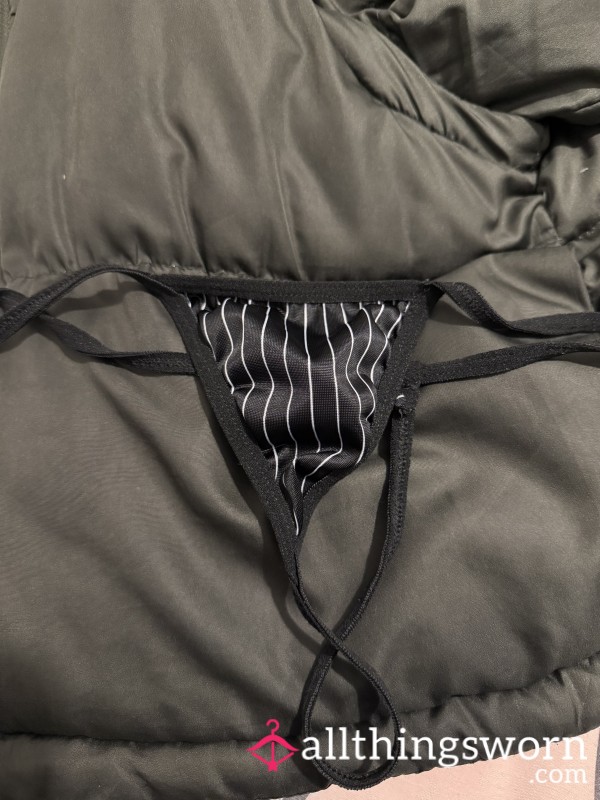 Black And White Patterned Gstring