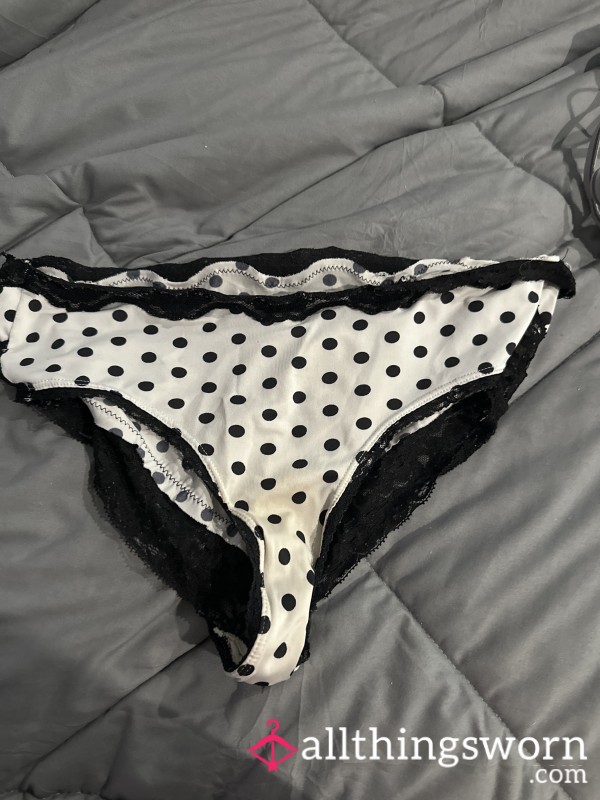 Black And White Polka Dot Panties