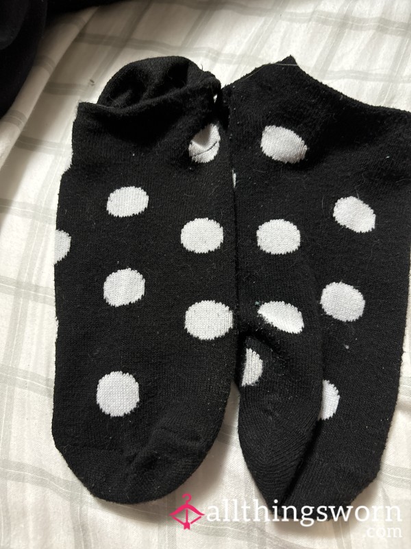 Black And White Polka Dot Socks