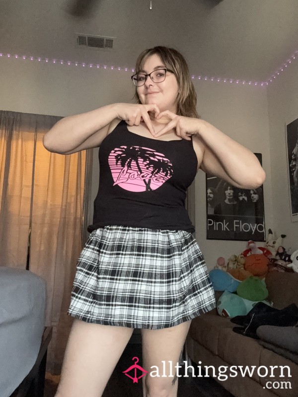 Black And White Skirt Plaid