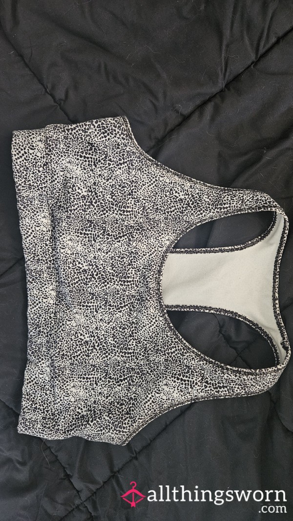 Black And White Sports Bra