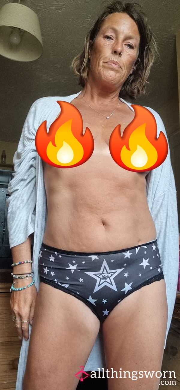 Black And White Star Panties