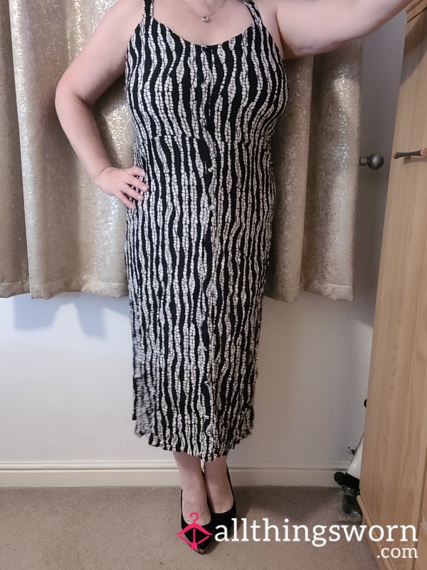 Black And White Strap Dress