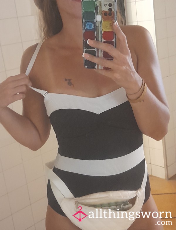Black And White Swimsuit