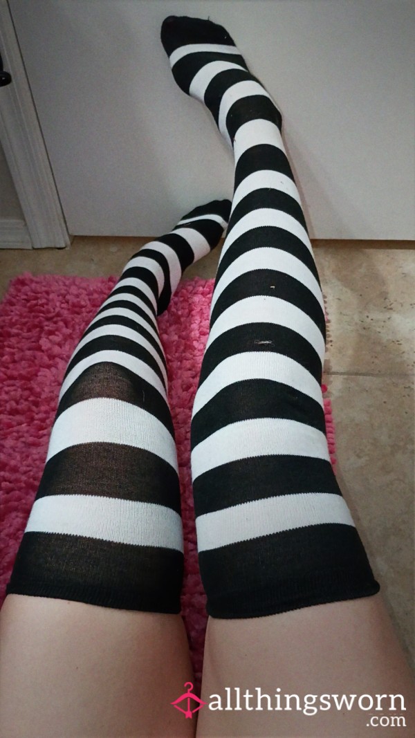 Black And White Thigh Highs ❣️