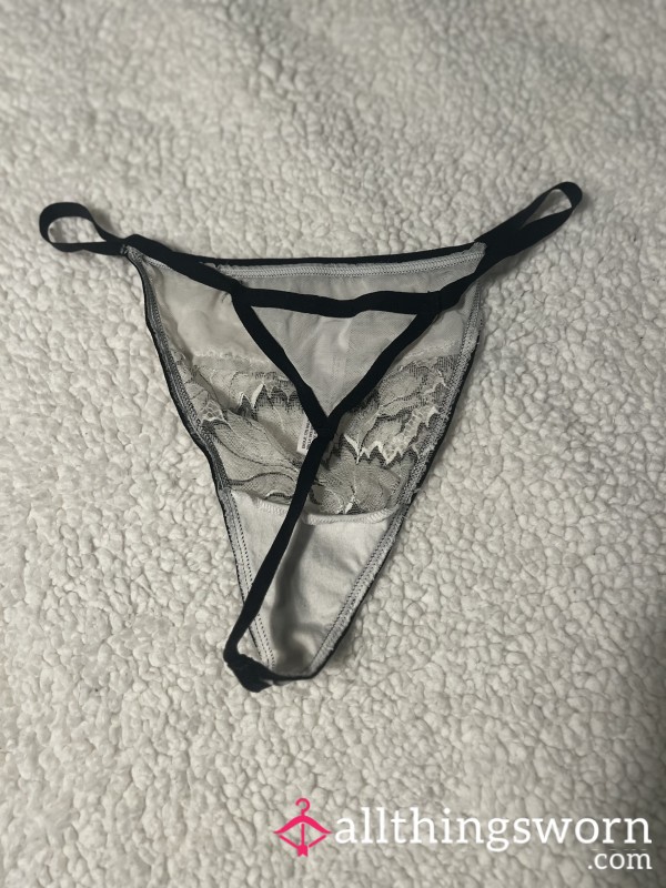Black And White Thong
