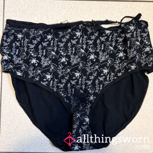 Black And White Well Worn Panties