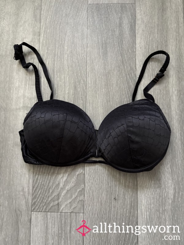 Black Animal Print Bra