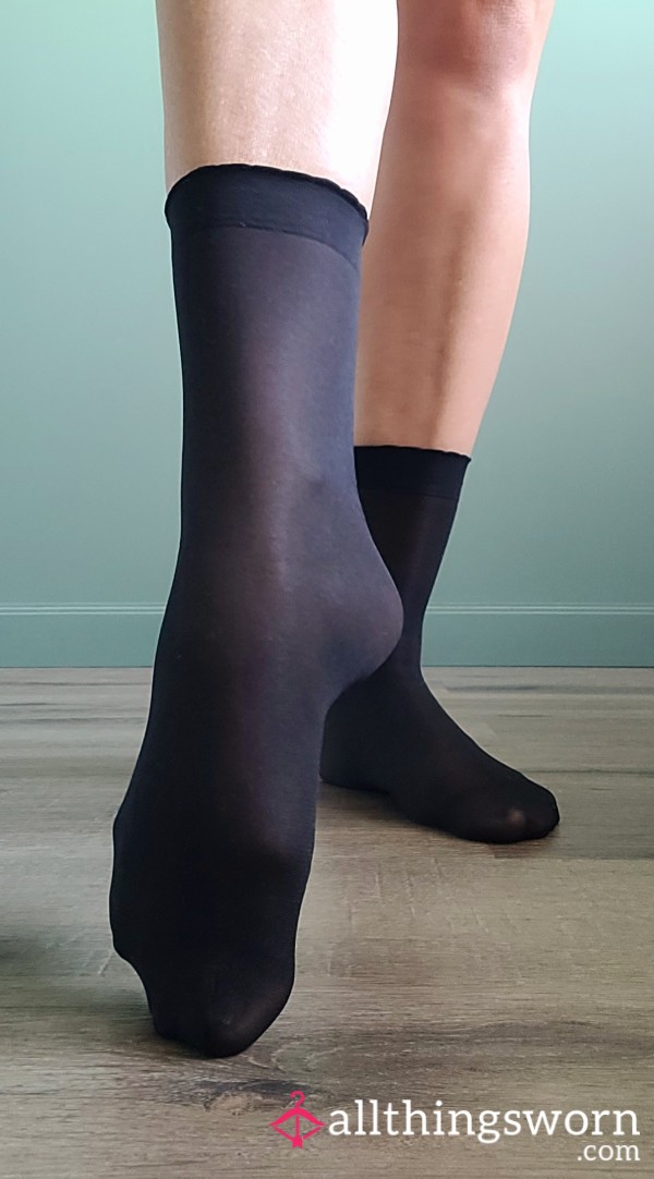 Black Ankle Nylon Stockings / Socks