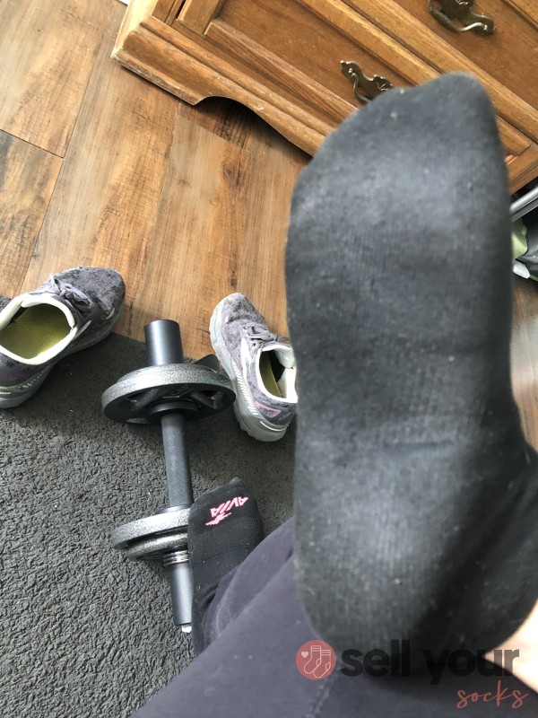 Black Ankle Smelly Gym Sock Pair