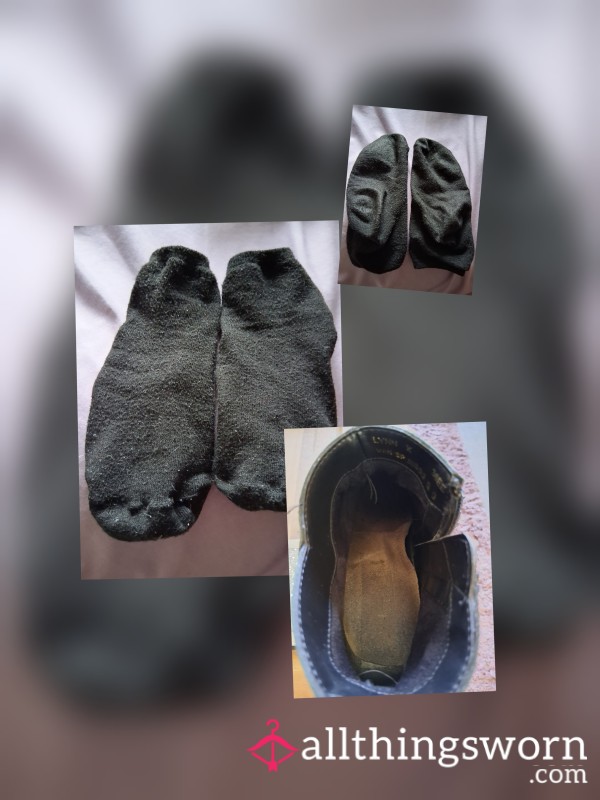 Black Ankle Socks – Well Worn & Full Of Character
