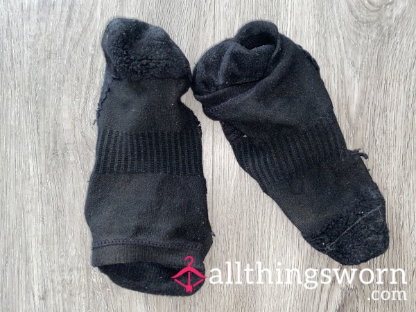 Black Ankle Socks Worn Over Long 13 Hour Shift In Work