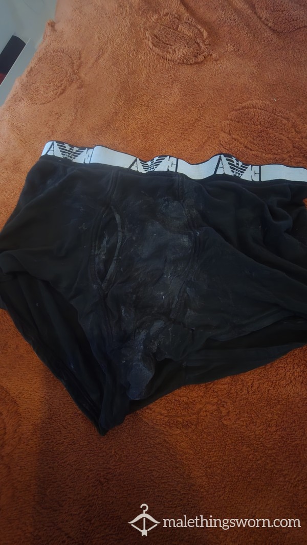 Black Armani C*m Rag Heavily Creamed