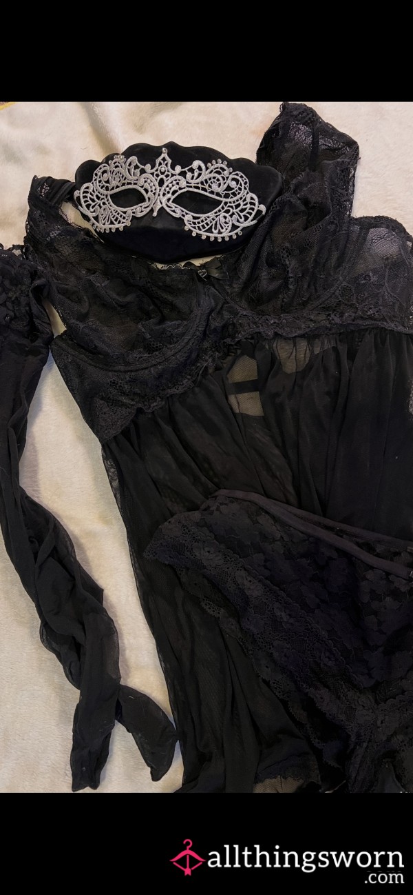 Black Baby Doll Chemise