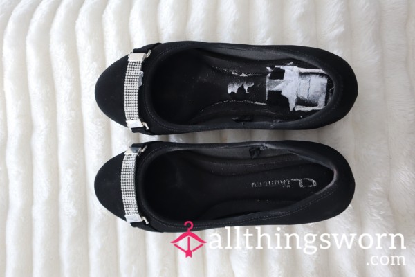 Black Ballerina Flats Size 6