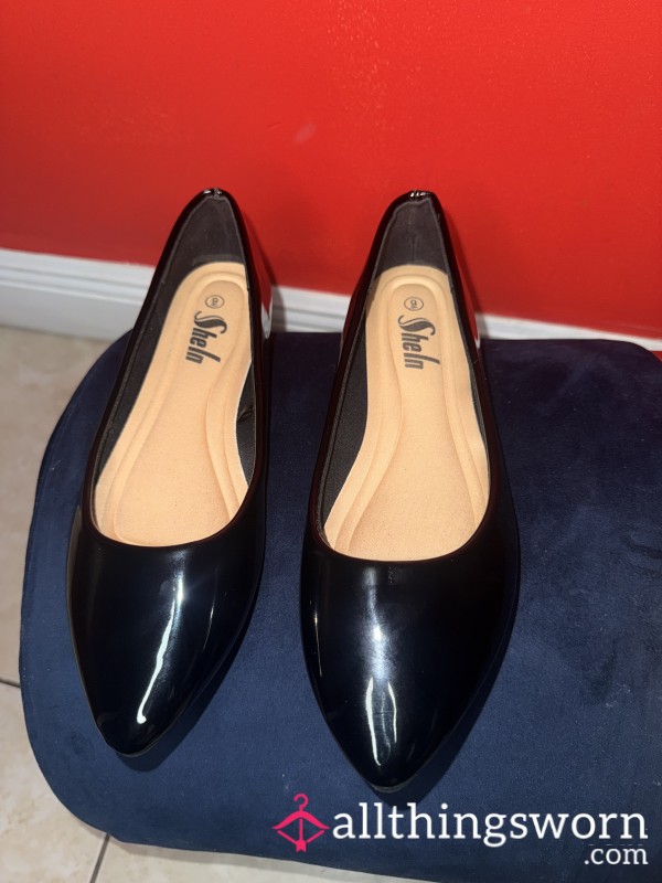 Black Ballet Flats Size US9 + FREE USA SHIPPING