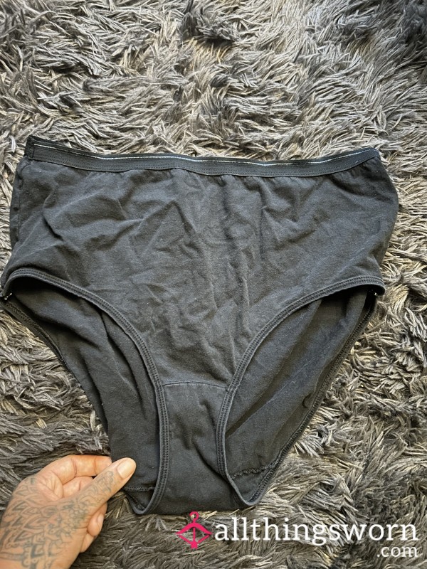 (MULTIPLE PAIRS!) Black Basic Cotton Full Brief Ready To Wear