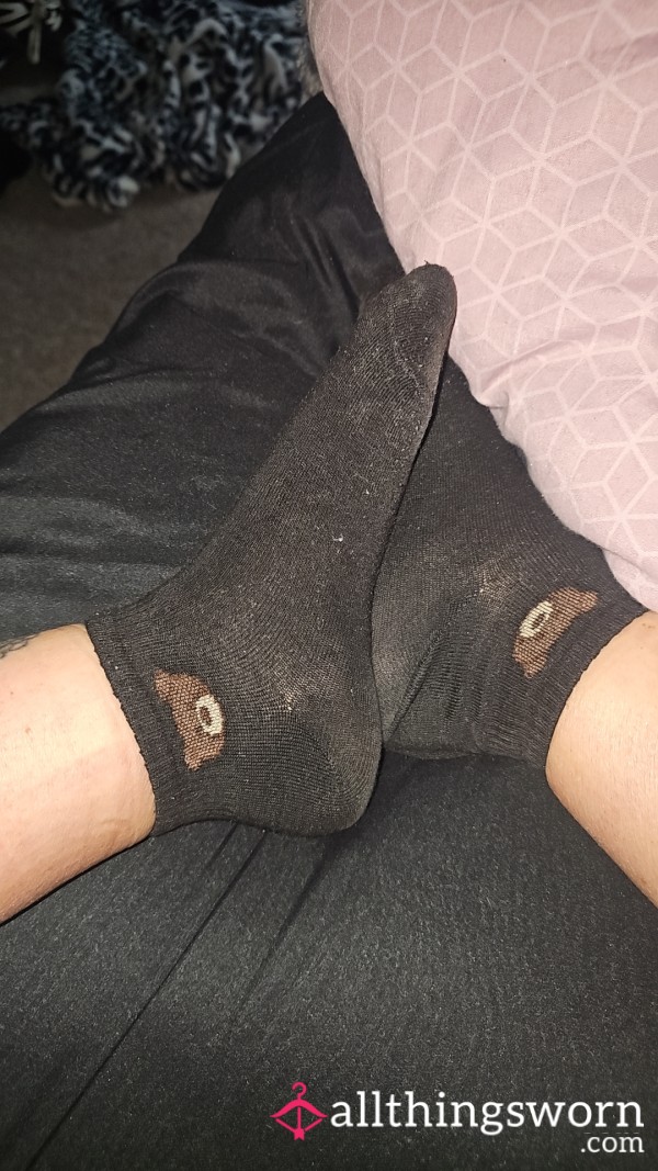 Black & Bear 🐻 Trainer Socks - Worn For 24 Hours/additional Hours Can Be Bought 💋 Uk Postage 💋 Smelly/sweaty Wear
