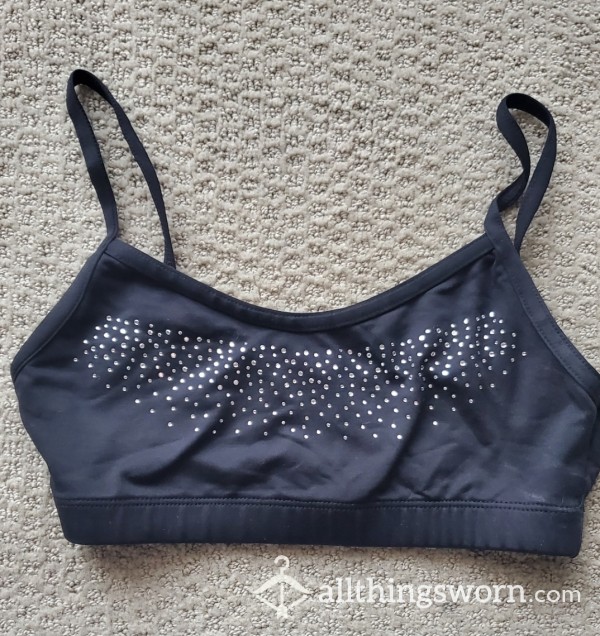 Black Bedazzled Sports Bra