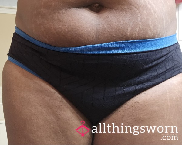 Black Bikini Panties Worn During A 12-Hour Shift In 102° Heat