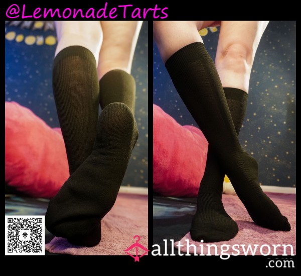 BLACK BLACKS (LONG SOCKS LISTING #5)