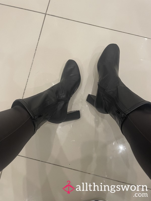 Black Block Heel Boots