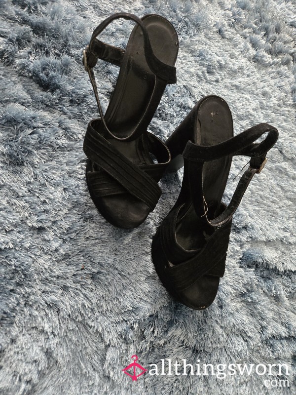 Black Block Heels (well Worn)