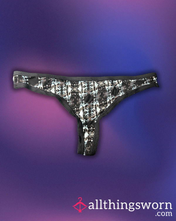 Black & Blue Thong