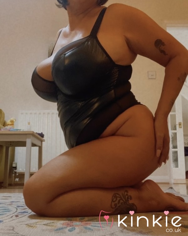 Black Bodysuit With Pvc And Mesh ❤️