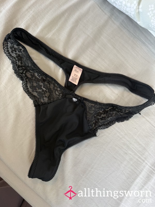Black Boux Avenue Thong