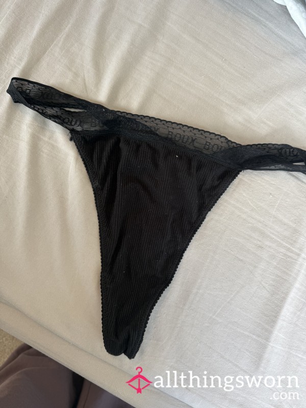Black Boux Avenue Thong