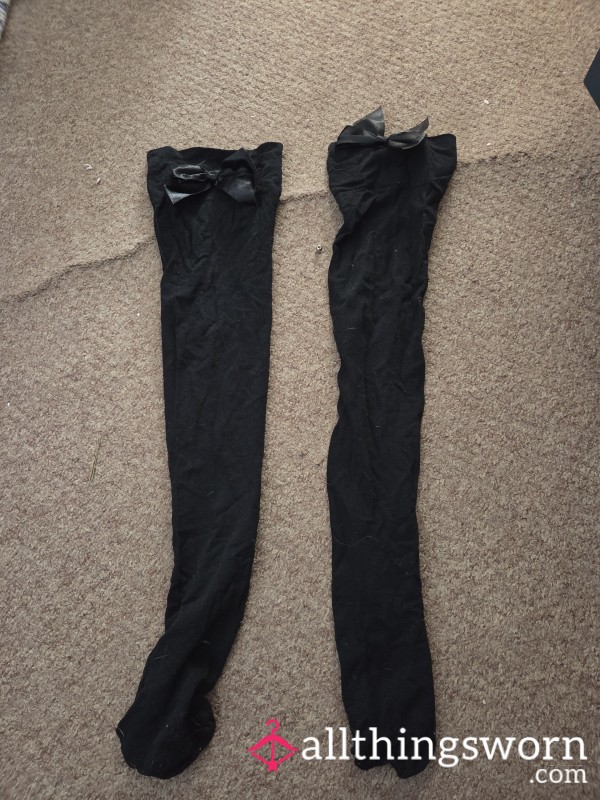 Black Bow Stockings