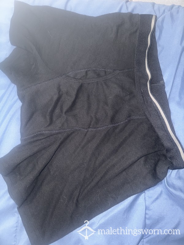Black Boxers That Are Not Very Breathable And Absorb Way Too Much Sweat!