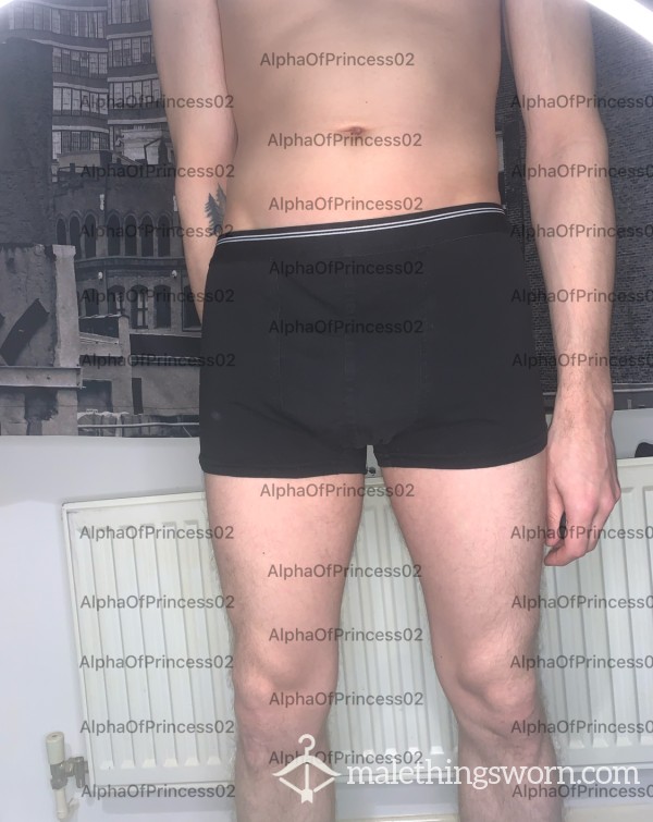 Black Boxers With 2 White Strips