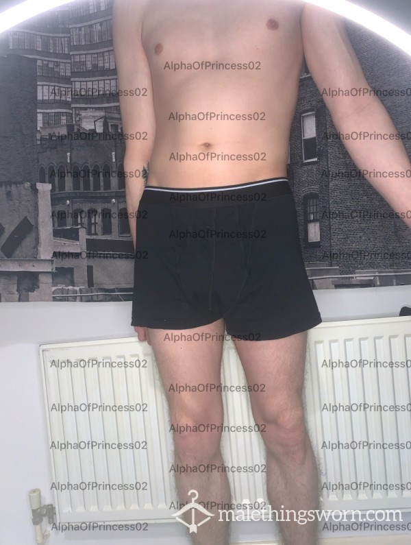 Black Boxers With White Strip