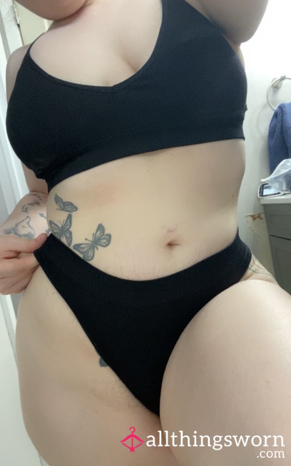Black Bra And Panty Set💦