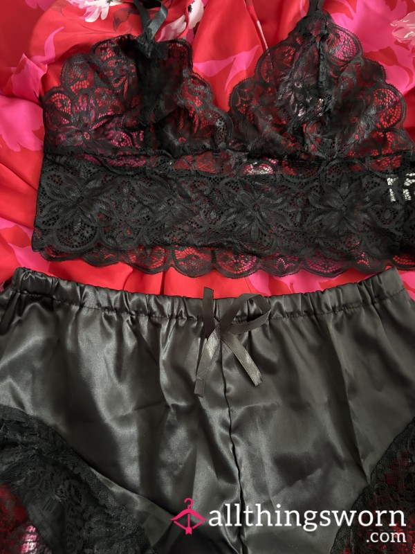 Black Bra And Shorts