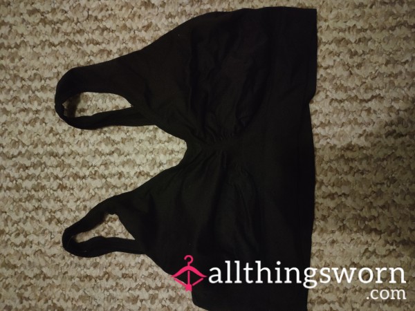 Black Bralett Top Worn For Several Days