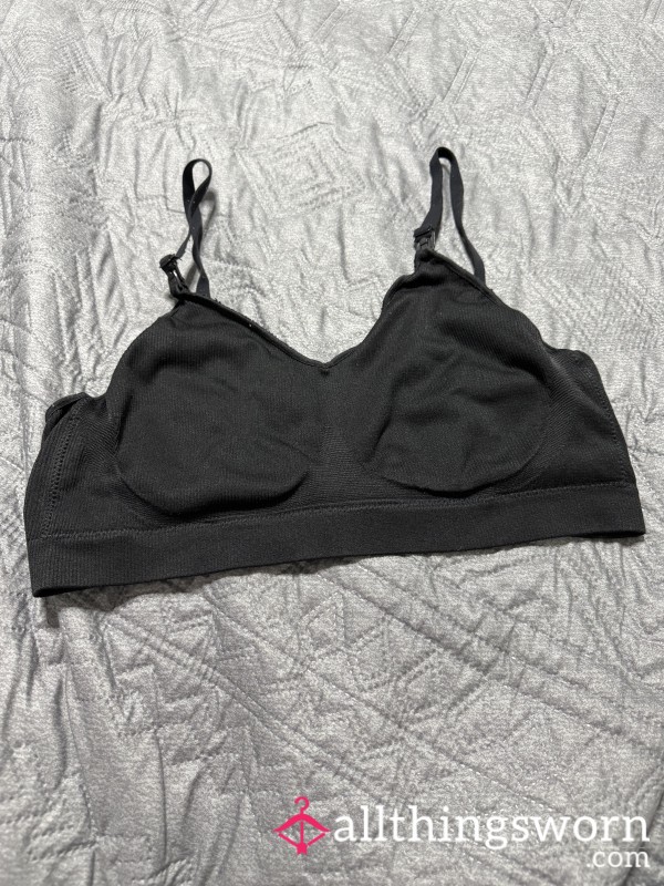 Black Breastfeeding Bra – Used & Full Of Scent 😘