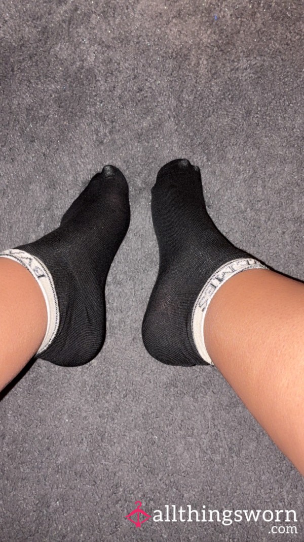 Black & Brown Trim Trainer Socks - 48hrs Wear Included